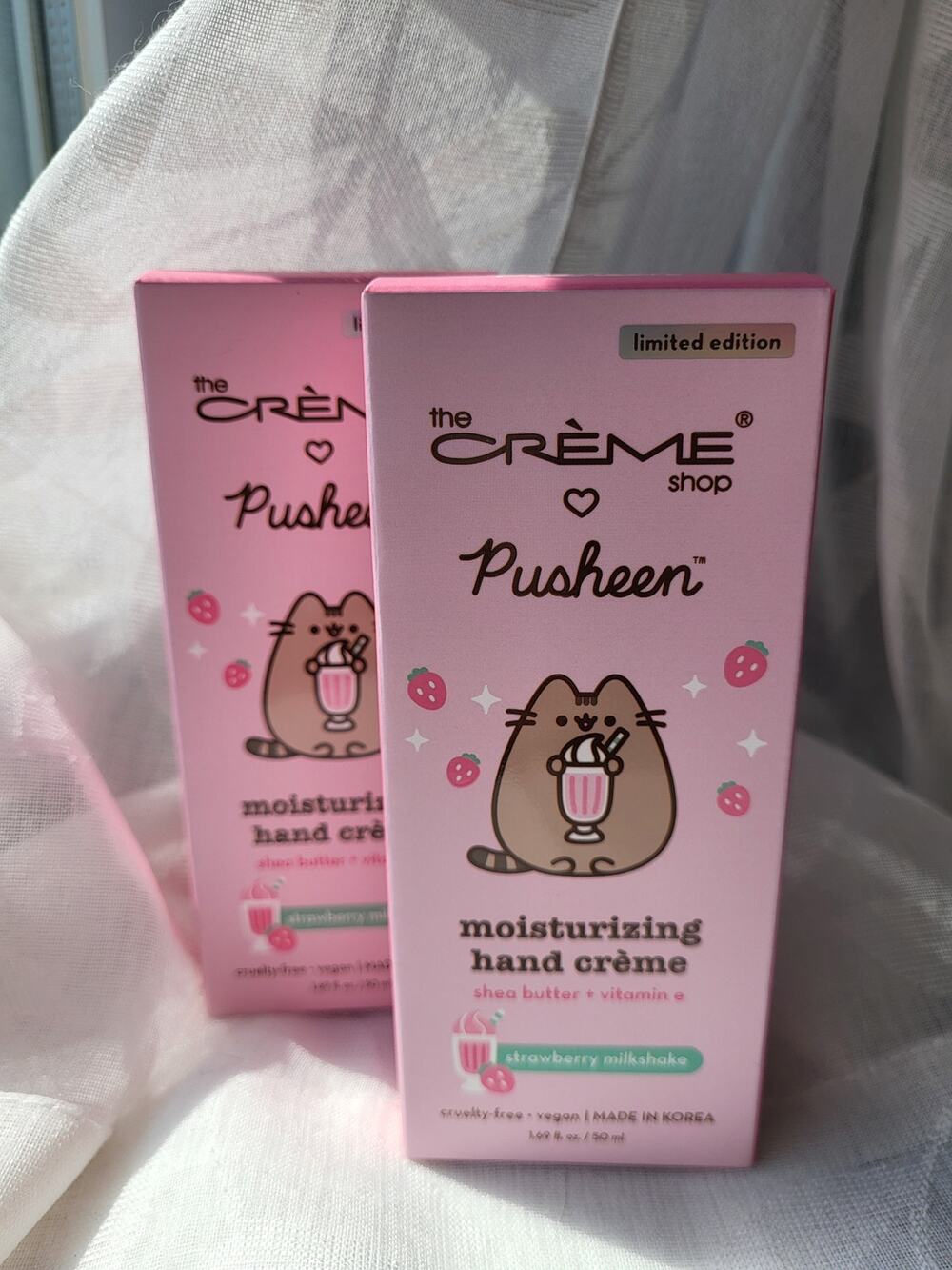 LIMITED EDITION The Crème Shop x Pusheen - Strawberry Milkshake Hand Crème 2Pack